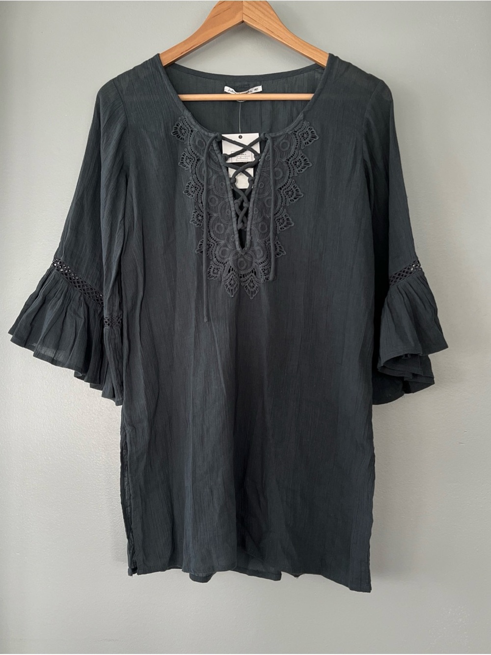 NWT O'Neill Salt Water 3/4 Sleeve Dress Swim Cover Up Women’s XS 100% Cotton